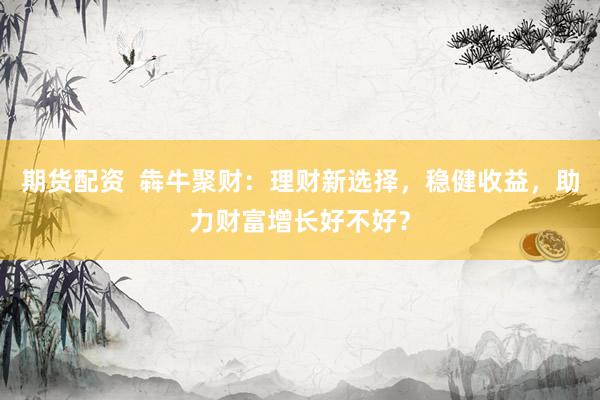期货配资  犇牛聚财：理财新选择，稳健收益，助力财富增长好不好？
