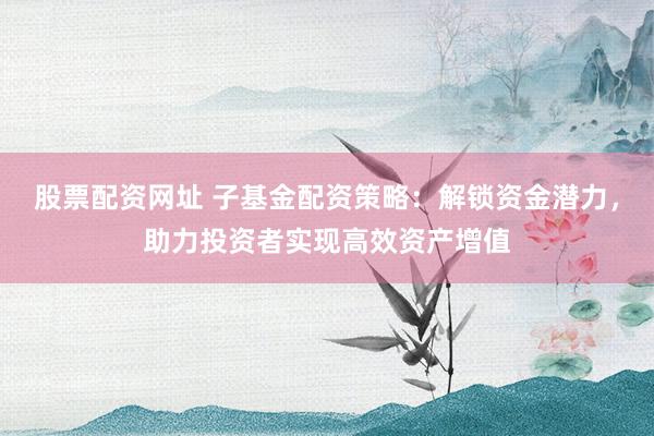 股票配资网址 子基金配资策略：解锁资金潜力，助力投资者实现高效资产增值