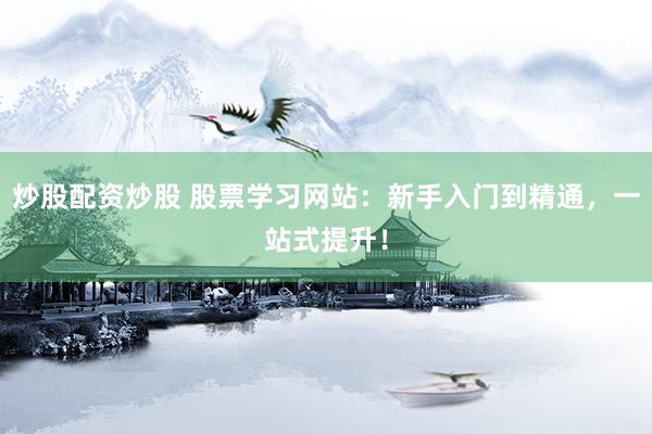 炒股配资炒股 股票学习网站：新手入门到精通，一站式提升！