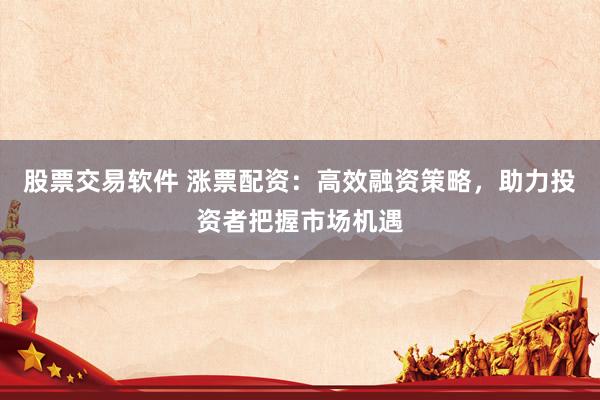 股票交易软件 涨票配资：高效融资策略，助力投资者把握市场机遇